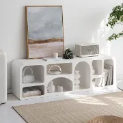 Picture of Silven Modular TV & Bookcase Unit – Natural Wood
