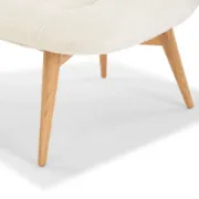 Picture of Elton Accent Chair – Classic Meets Modern with Natural Wood Legs ( Grey Color )
