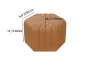 Maven – Upholstered ottoman with a simple and elegant design and a natural wood frame.