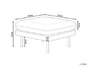 Cielo – Elegant and Comfortable Ottoman with Natural Wood Frame and Metal Legs