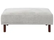 Lirio Rectangular Ottoman – Soft Upholstery with Wooden Legs