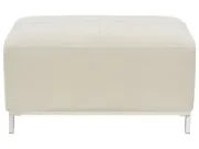 Varen Ottoman – Square Design with Natural Wood Frame and Metal Legs