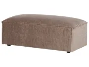 Maren Ottoman – Soft Upholstery with Natural Wood Frame