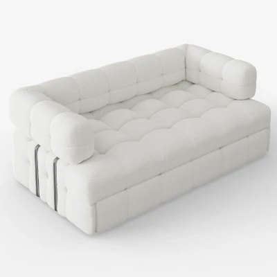 Rumi Convertible Sofa Bed – Modern Tufted Design