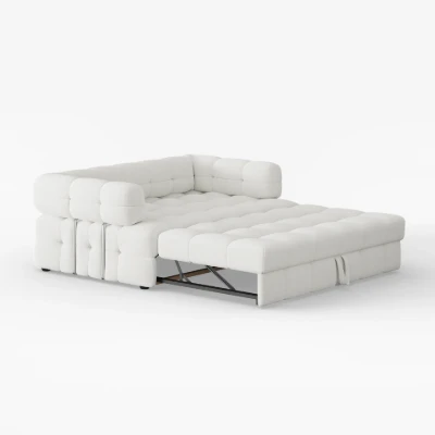 Rumi Convertible Sofa Bed – Modern Tufted Design