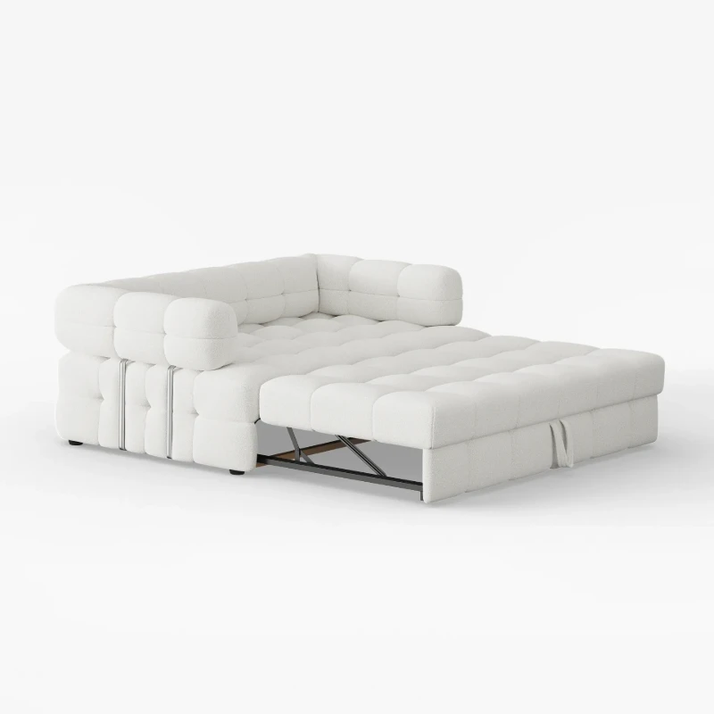 Rumi Convertible Sofa Bed – Modern Tufted Design