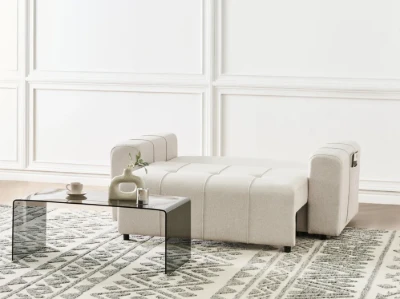 Picture of Paradis Convertible Sofa Bed from natural wood.