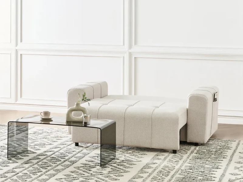 Picture of Paradis Convertible Sofa Bed from natural wood.