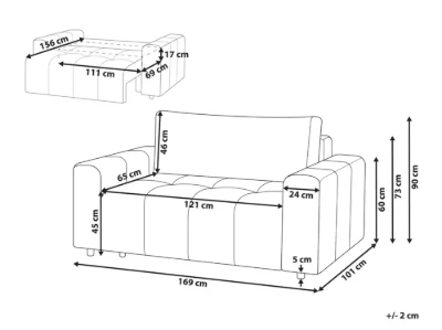 Picture of Paradis Convertible Sofa Bed from natural wood.