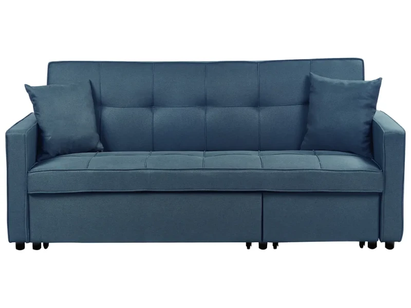 Mira Convertible Sofa Bed from natural wood – Modern Fabric Design with Clean Lines.