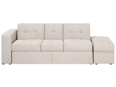 Dormiéa  Convertible Sectional Sofa Bed from natural wood - Fabric Upholstery with Hidden Storage .