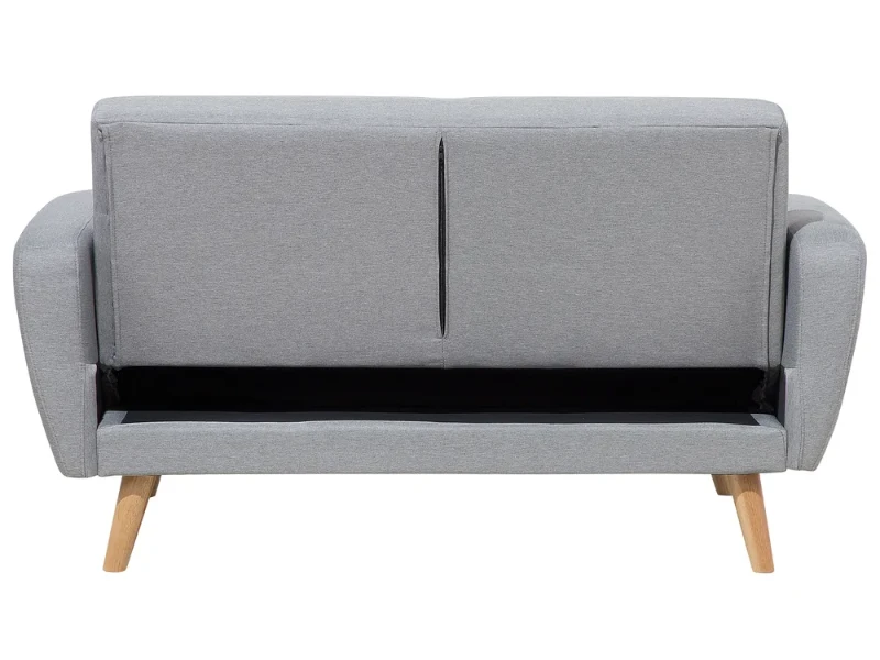 Éliane Convertible Sofa from natural wood legs  & Tufted Backrest.