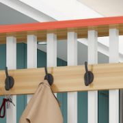 Rion – Wooden Room Divider with Modern Slatted Design and Hooks