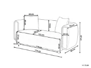 صورة .جولي أريكة عصرية بمقعدين، من خشب طبيعي