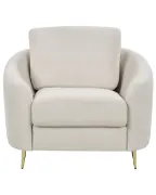 Larevo – Wide Seat Armchair with Stainless Legs