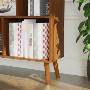Modulo – Modern Divided Bookcase in Natural Wood
