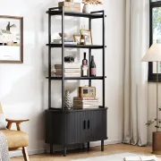 Versta – Elegant Black Storage & Display Bookcase
