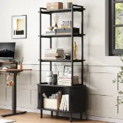 Versta – Elegant Black Storage & Display Bookcase