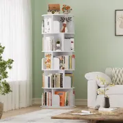 Tourna – Modern Rotating Natural Wood Bookcase