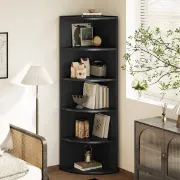 Marvo – Modern Natural Wood Corner Bookcase