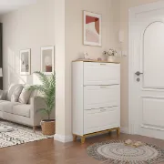 Éliane – Modern Natural Wood Shoe Cabinet