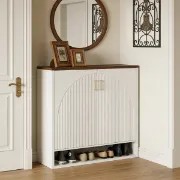 Arcelle – Modern Natural Wood Shoe Cabinet