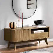 Lunaro – Elegant Modern TV Unit – Natural Wood