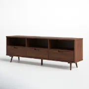 Cavaro – TV Stand with Triple Drawer Storage Design – Natural Wood