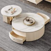 Aurora Duo Coffee Table Set – Marble Look Top