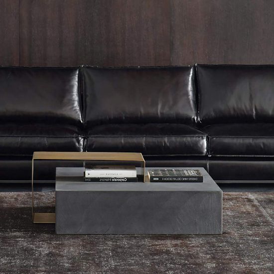 Axis Modern Coffee Table – Natural Wood & Metal