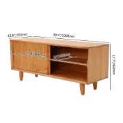 Liora – Slatted Natural Wood Storage Bench