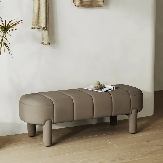 Picture of Arden Upholstered Bench with Soft Curved Design