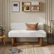 Picture of Liora Upholstered Bench with Rounded Backrest