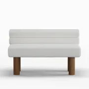 Picture of Liora Upholstered Bench with Rounded Backrest