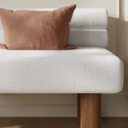 Picture of Liora Upholstered Bench with Rounded Backrest