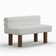Picture of Liora Upholstered Bench with Rounded Backrest