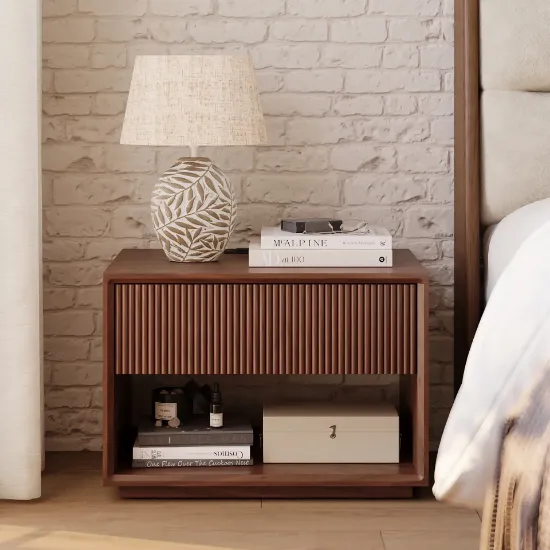 صورة .كليمونس – ترابيزه جانبية من الخشب الطبيعي