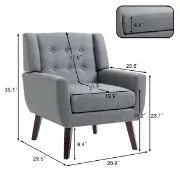 صورة .أورور كرسي جانبي بذراعين - من الخشب الطبيعي