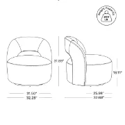 صورة .إيليت كرسي بتصميم منحني – من الخشب الطبيعي