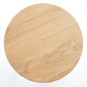 صورة Oaklo Round Coffee Table – Natural Wood