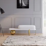 Picture of Orin – Elegant Modern Bench – Natural Wood with Metal Legs